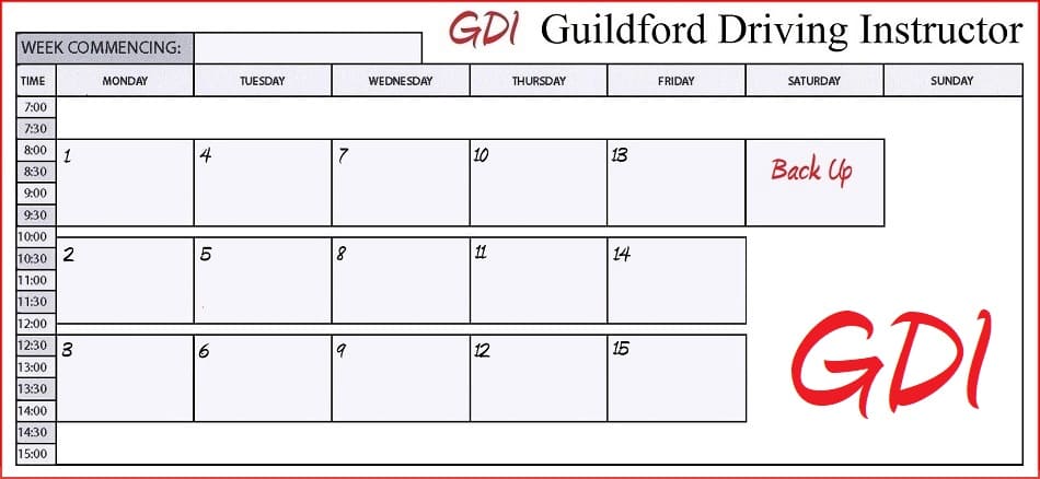 GDI - About Me My Set Daytime Teaching Blocks